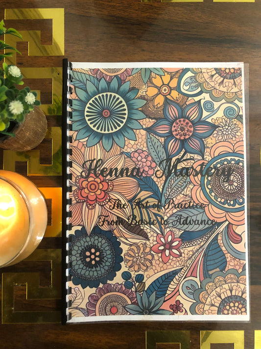 Henna Reusable Tracing Book Book + FREE Reusable Acrylic Sheet and a Practice Cone. (Volume 2)